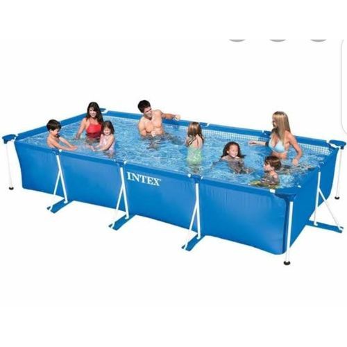 Metal Frame Rectangle  Swimming Pool Set With Ladder- 4.5m X 2.2m X 84cm-BLUE