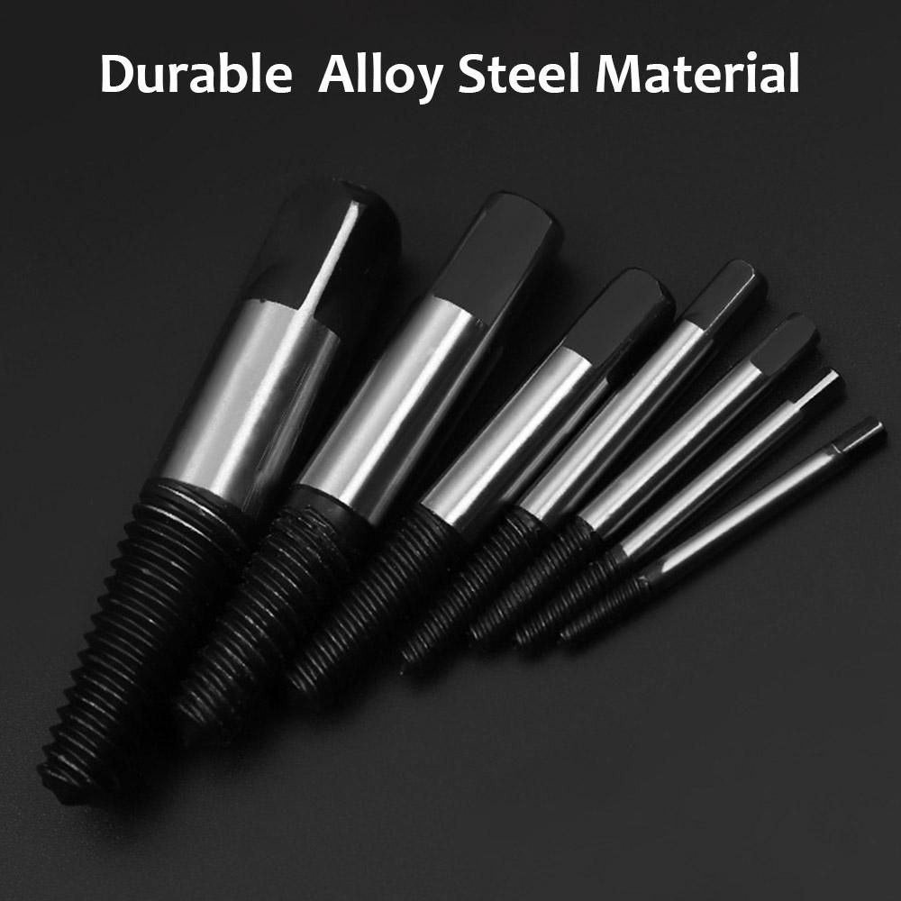8pcs/set Screw Extractors Alloy Steel Tap Triangle Valve Water Pipe Broken Screw Extractor Kit Damaged Screws Remover