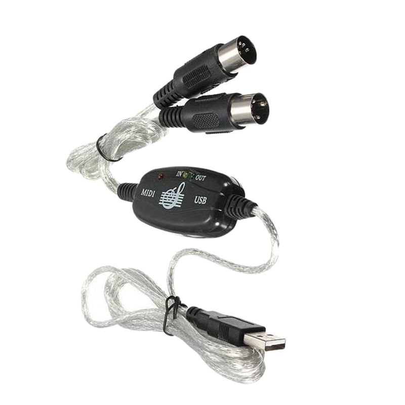 USB To MIDI 5Pin Cable Converter For Piano Electronic