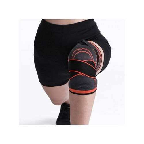 Red Knee Protective Padding Sports Pressure Strap Fitness