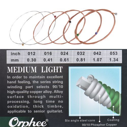 SA39 Acoustic Folk Guitar String 6pcs/Set(.012-.053)