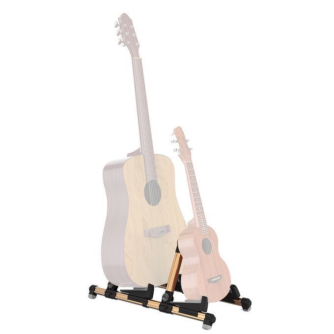 Double Guitar Stand A-frame Folding Adjustable Holder