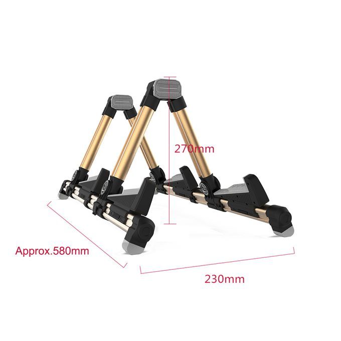 Double Guitar Stand A-frame Folding Adjustable Holder