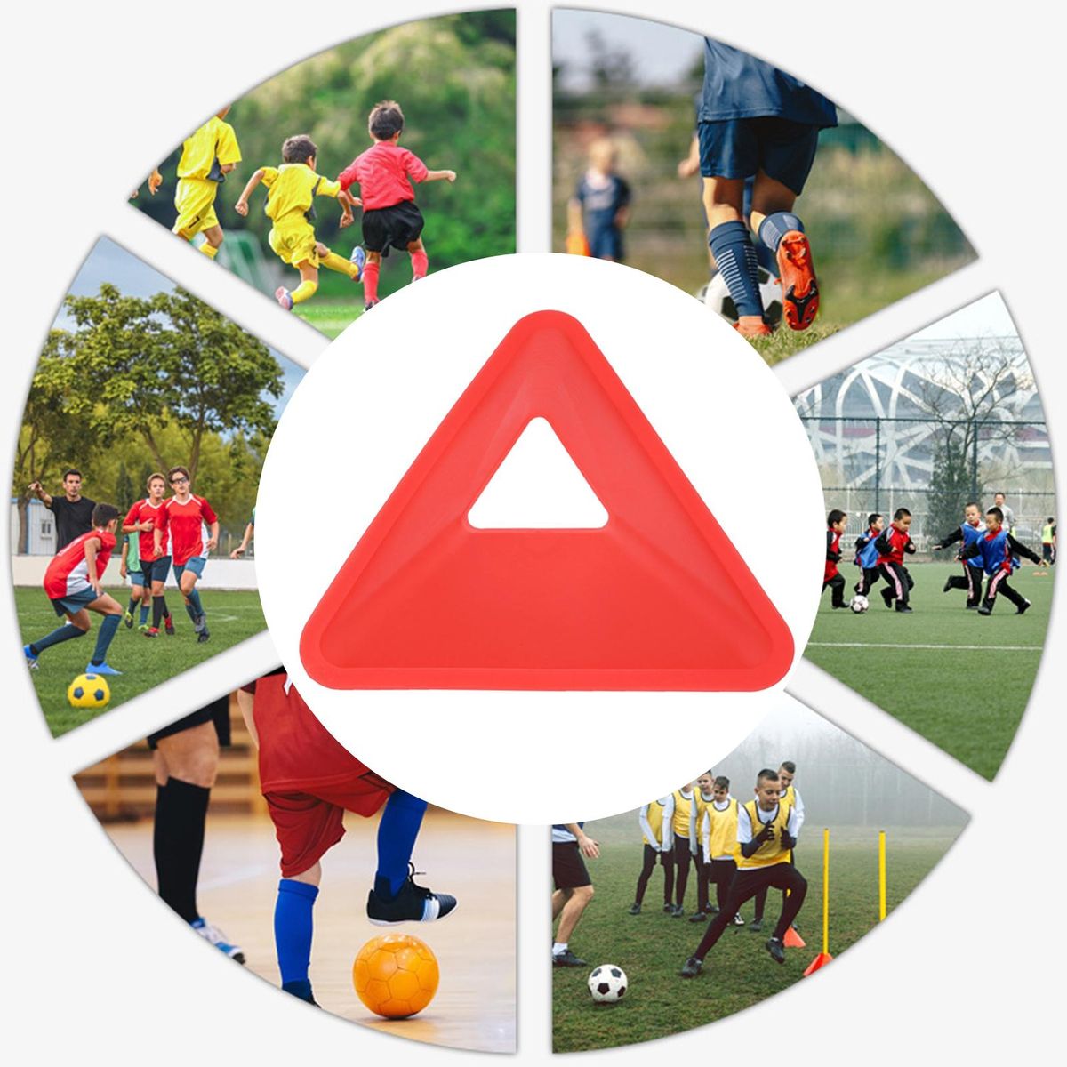 2 Pcs Soccer Markers Reusable Soccer Training Signs Red