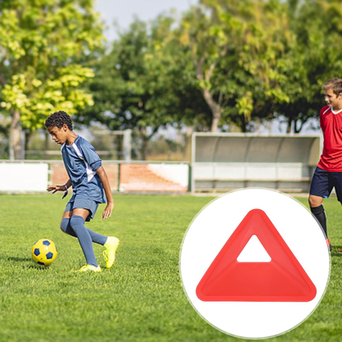 2 Pcs Soccer Markers Reusable Soccer Training Signs Red