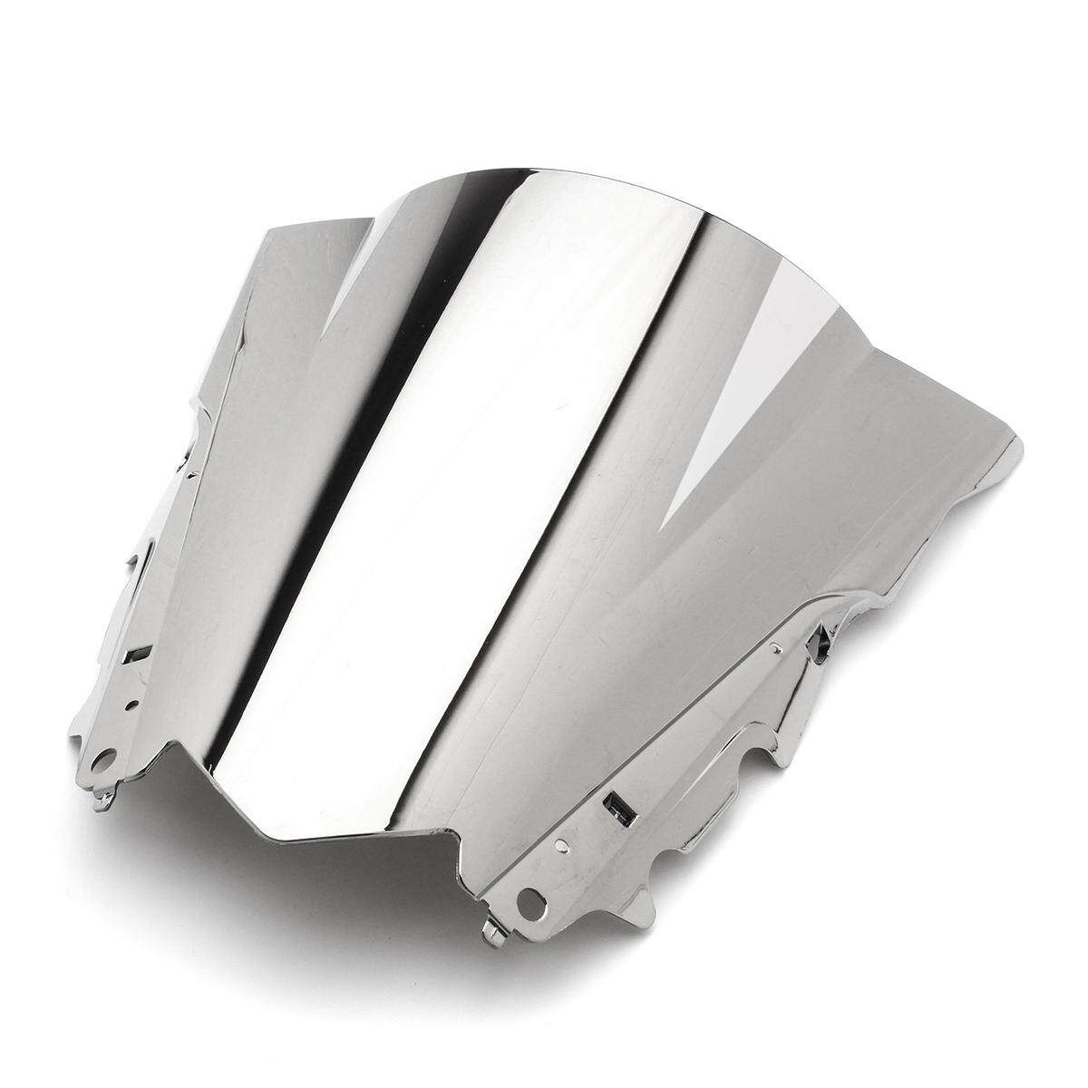ABS Windshield WindScreen Double Bubble For Yamaha YZF-R25 2014-2016 R3 2015-16 Electroplated Silver