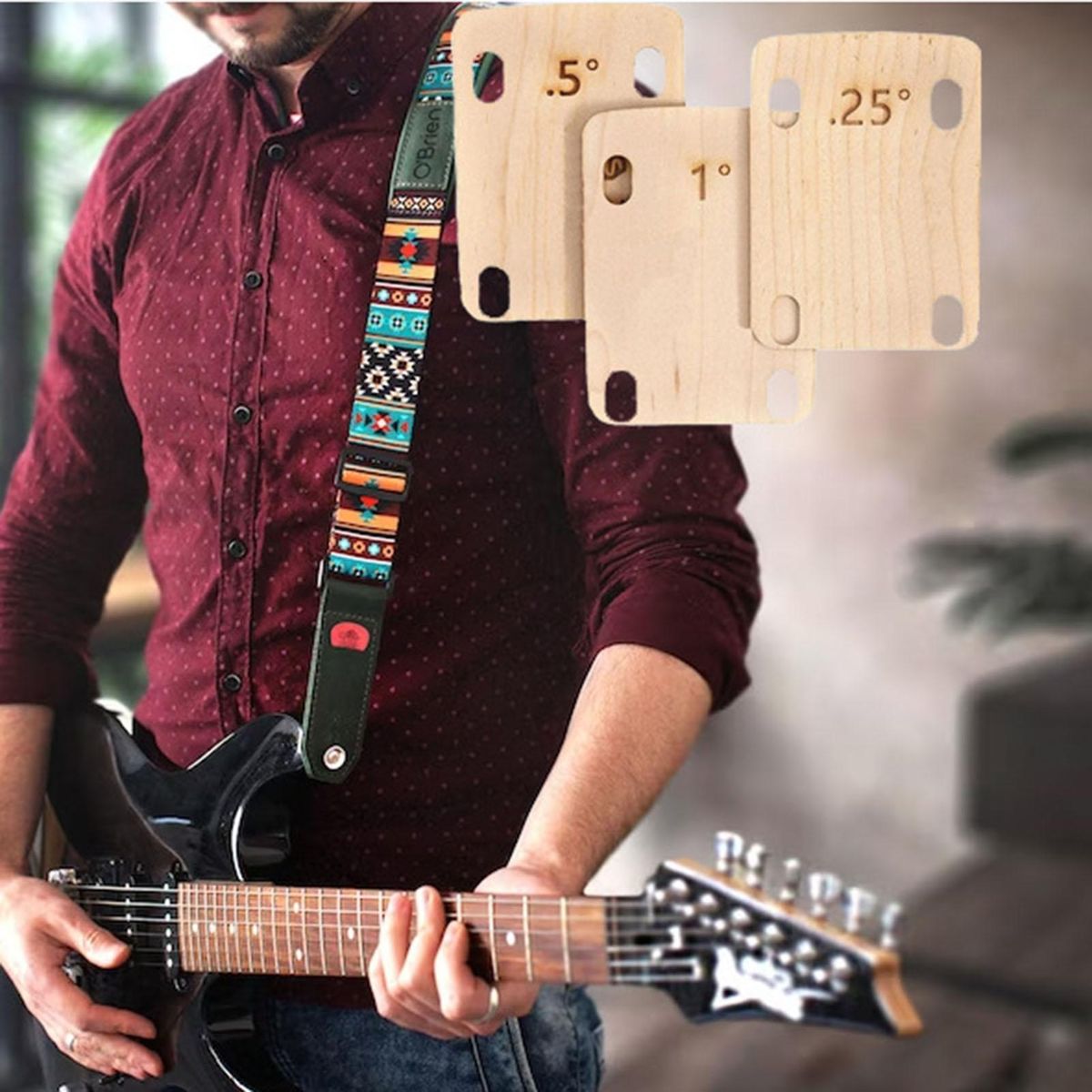 Versatile Guitar Neck Shims Precision Guitar Neck for Bolt-on