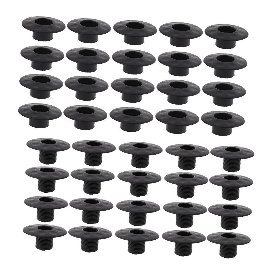 20pcs Foosball Bearing Screw Black Table Football Edge Bearings Thread Structure Table Football Machine Accessories