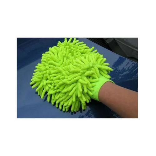 Car Washing Glove Sponge Microfiber Hand Towel Soft Coral