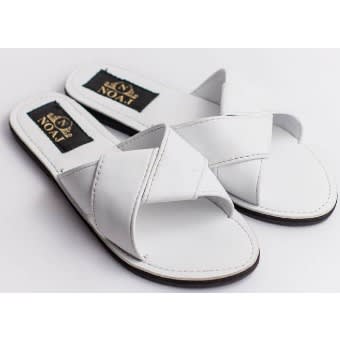 Female Folded Slippers - White