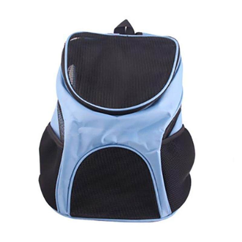 Oxford Folding Fabric Pet Backpack Suitable For Pets Less Than 7kg Free Pill   1 Garbage Bag {blue}