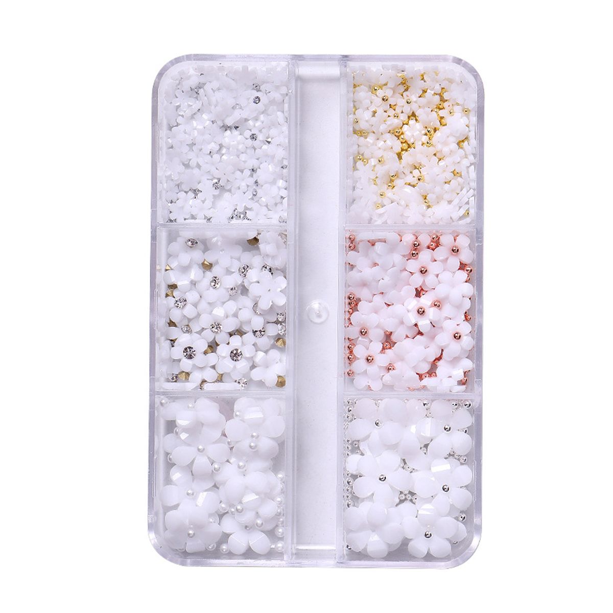 1 Box Nail Charm 3D Flower Petal Style DIY Nail Art Charms A