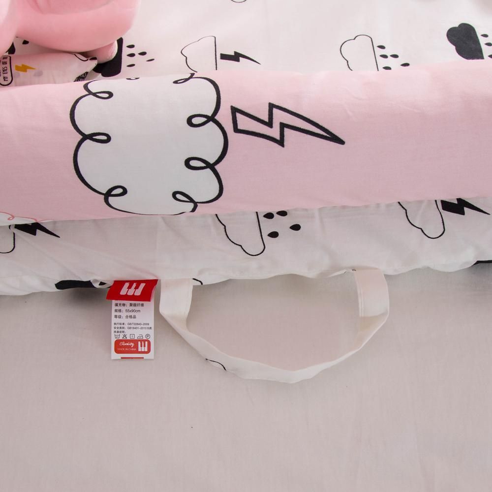 Baby Lounger Portable Infant Crib for Bed Co-Sleeping Bassinet Cradles Lounger Newborn Sleeper 100% Cotton Super Soft Breathable Washable Cloud
