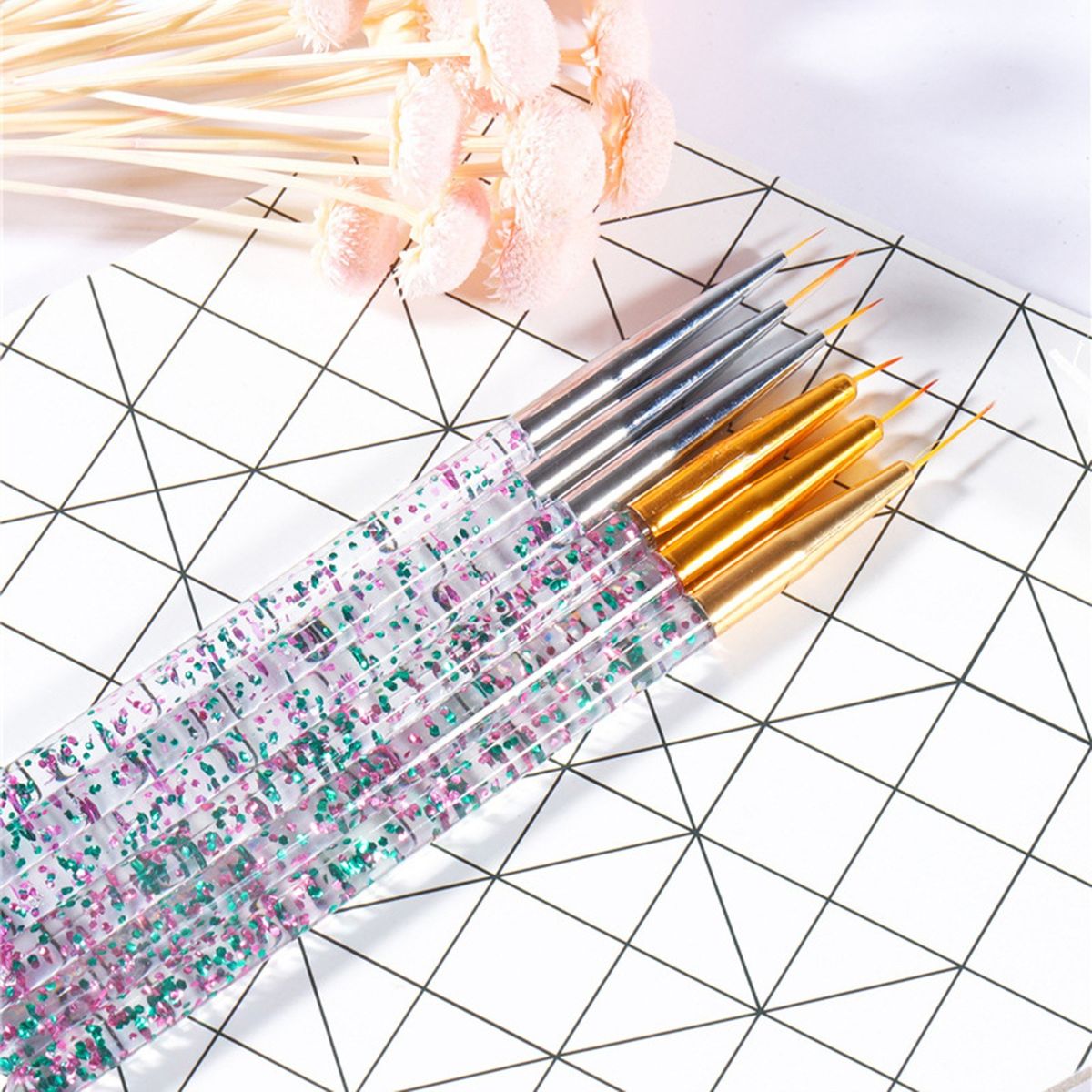 Nail Brushes Set Multi-functional Nail Liner Brushes Nail