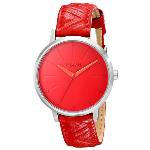 Women's Kensington Stainless Steel Watch with Red Leather Band