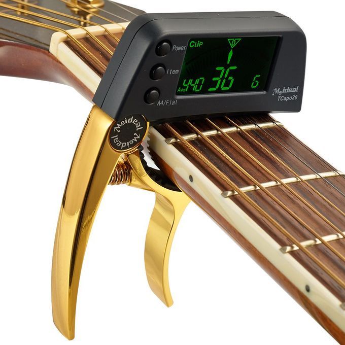 Multifunctional Aluminum Alloy 2-in-1 Guitar Capo Tuner