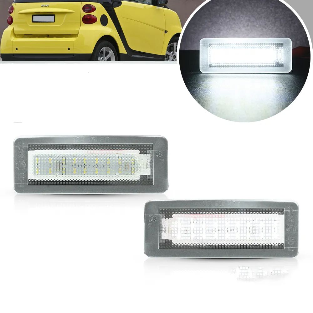For Benz Smart Fortwo Coupe Covertible Cabrio W450 W451 License Plate Lights