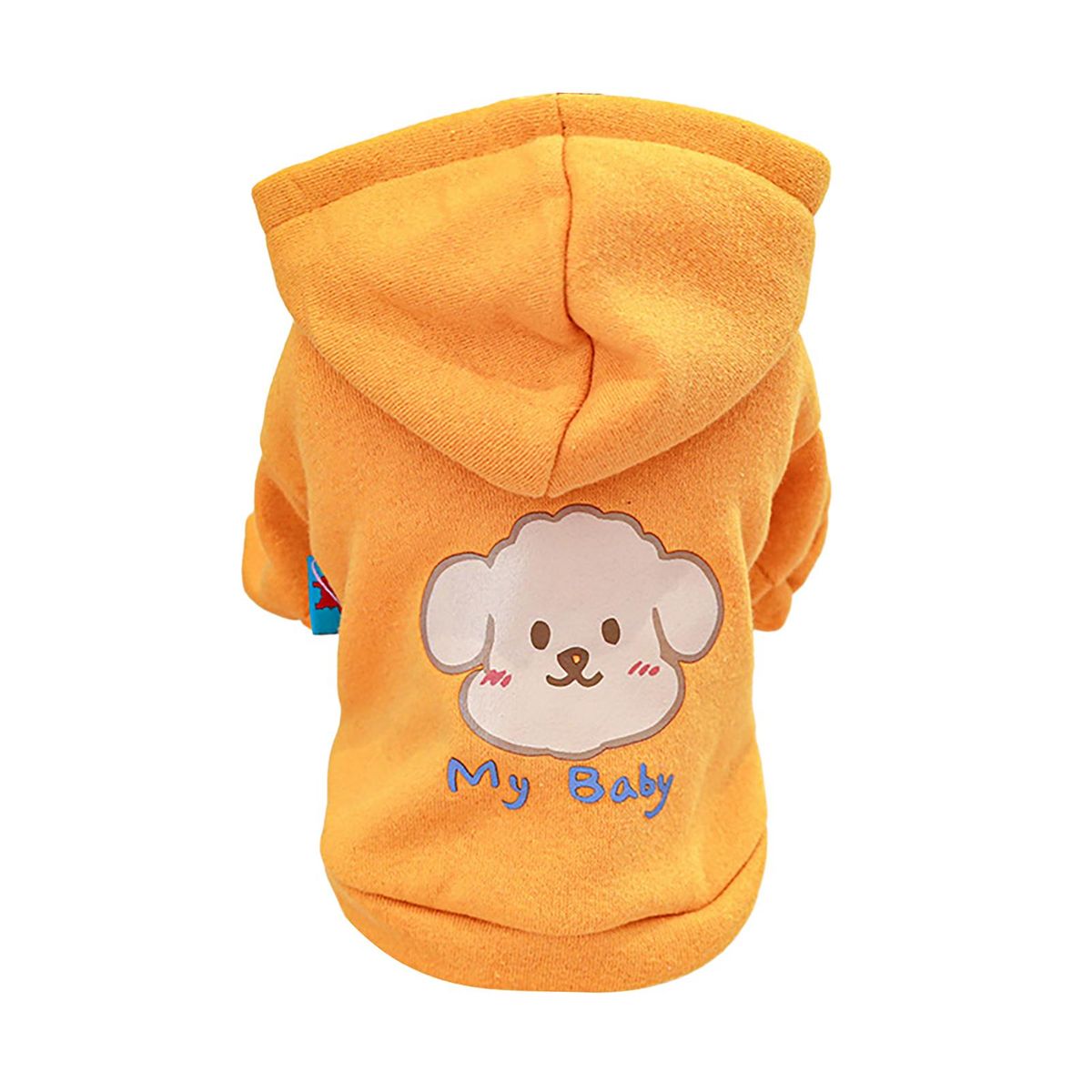 Pet Sweatshirt Dog Cat Two-legged Hooded Clothing Yellow
