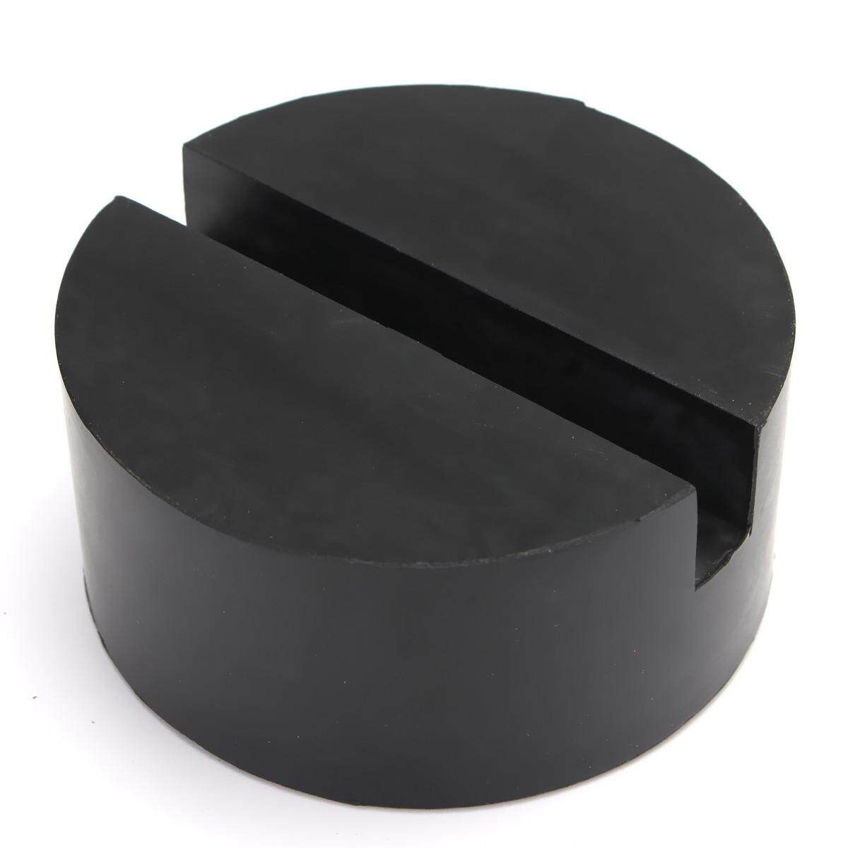2Pcs Black DIY Car SUV Slotted Frame Rail Hydraulic Floor Jack Disk Rubber Pad
