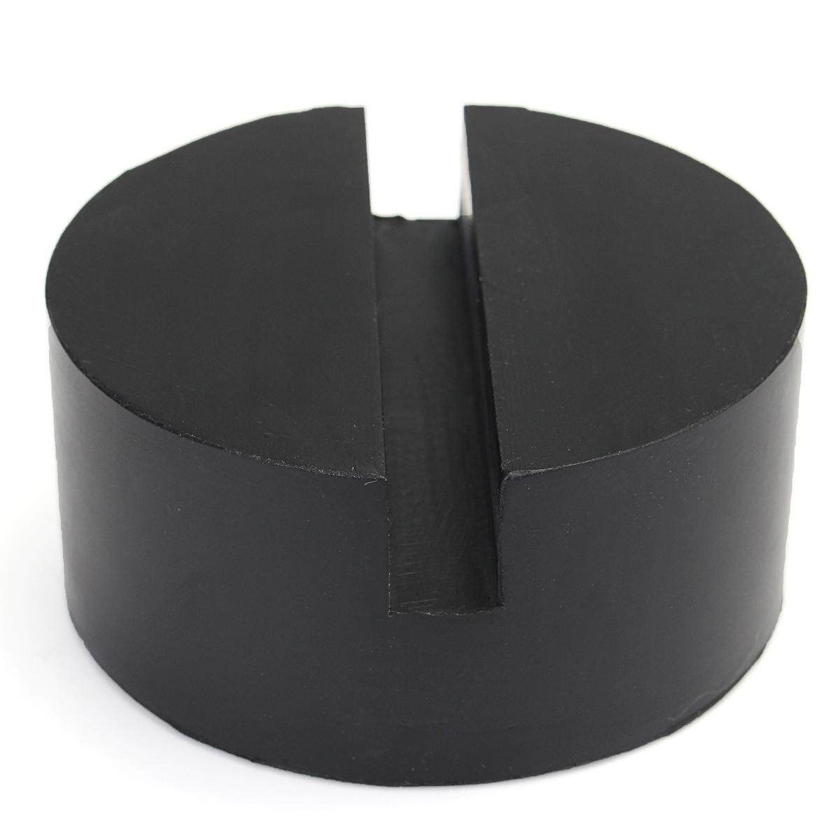 2Pcs Black DIY Car SUV Slotted Frame Rail Hydraulic Floor Jack Disk Rubber Pad