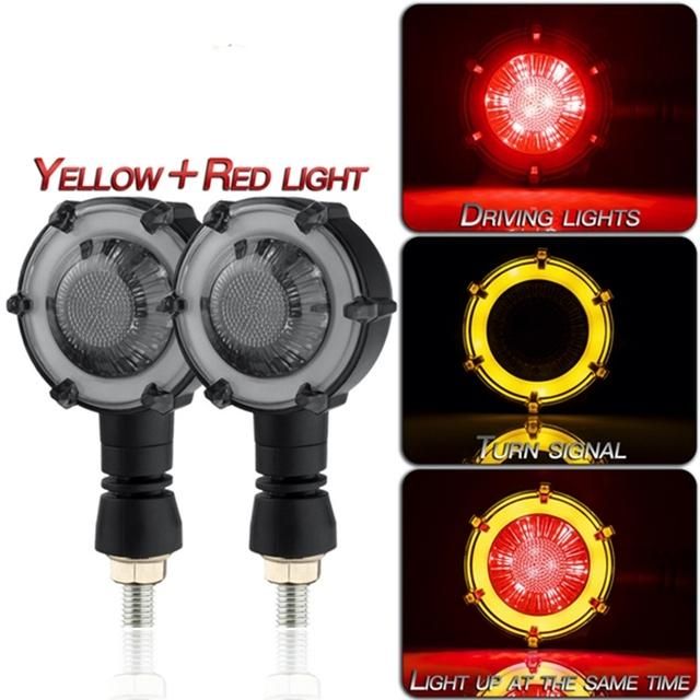 Universal Motorcycle Turn Signals Light LED Tail Flasher Flowing Water Blinker IP68 Motorcycle Flashing Lamp