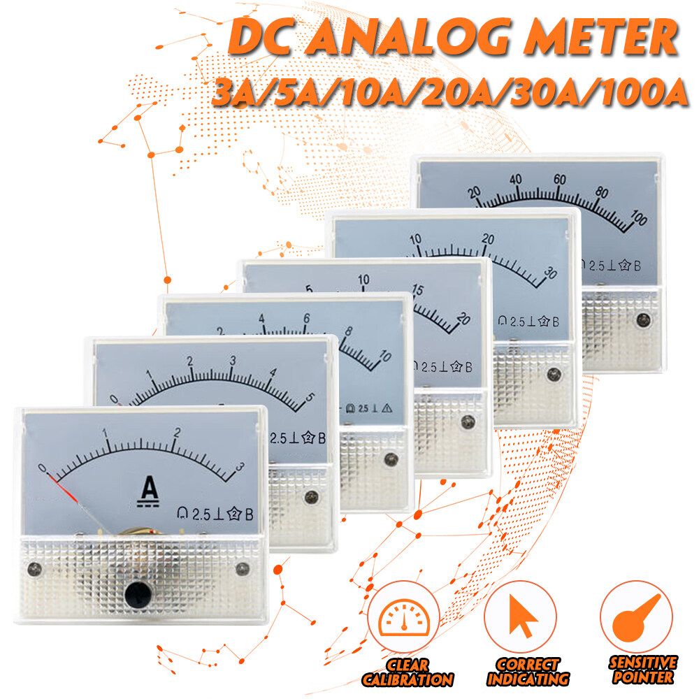 1PC 0-5A Analog Meter Panel AMP Current