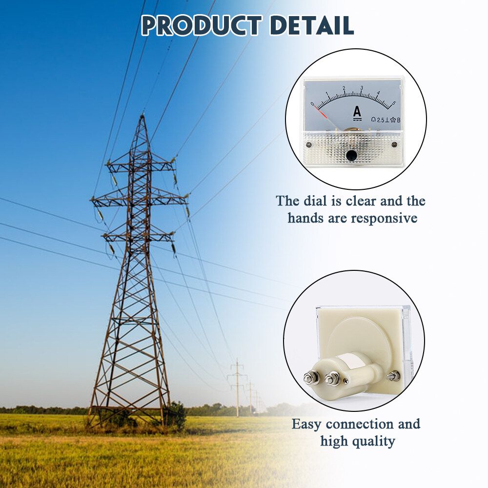 1PC 0-5A Analog Meter Panel AMP Current