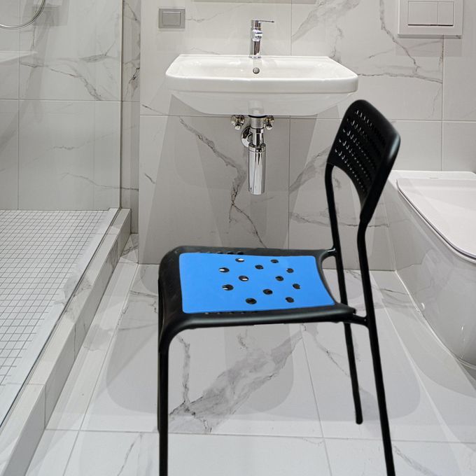 Bath Shower Stool Seat Mat Stickable Waterproof Soft Foam Comfortable