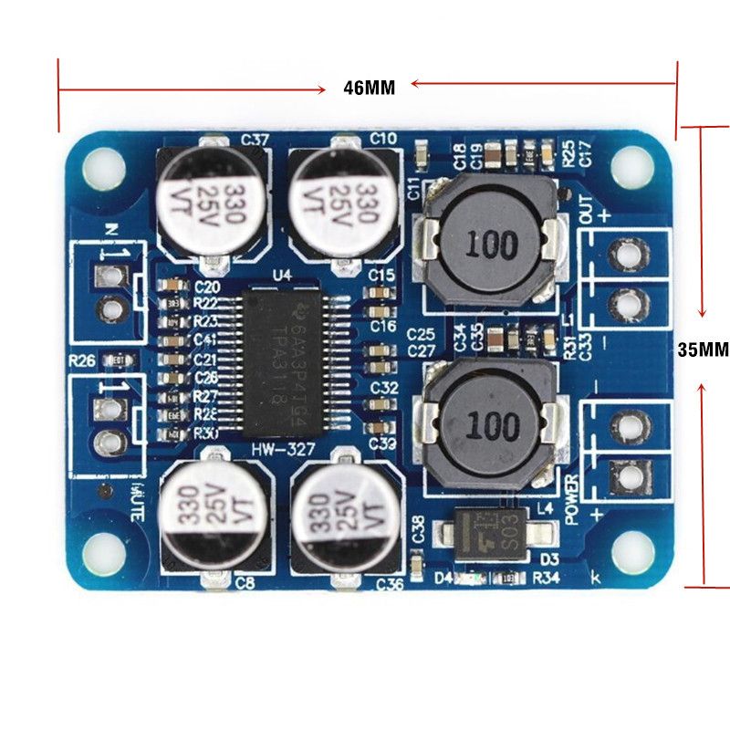 Dc 8-24V Digital Power Amplifier Board Mono 1* 60W Digital