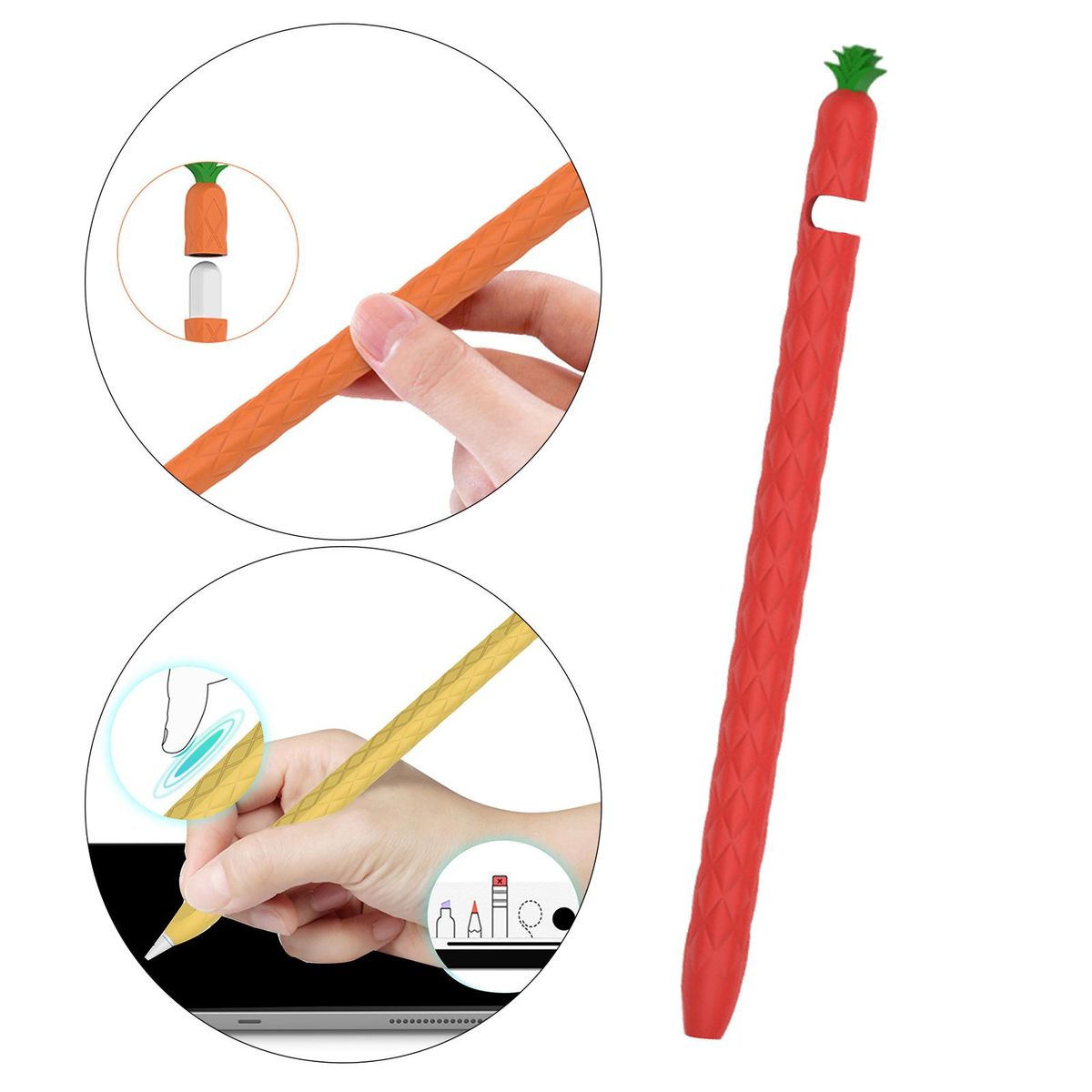 Smooth Grip Silicone Sleeve Holder Protective Case For  Red