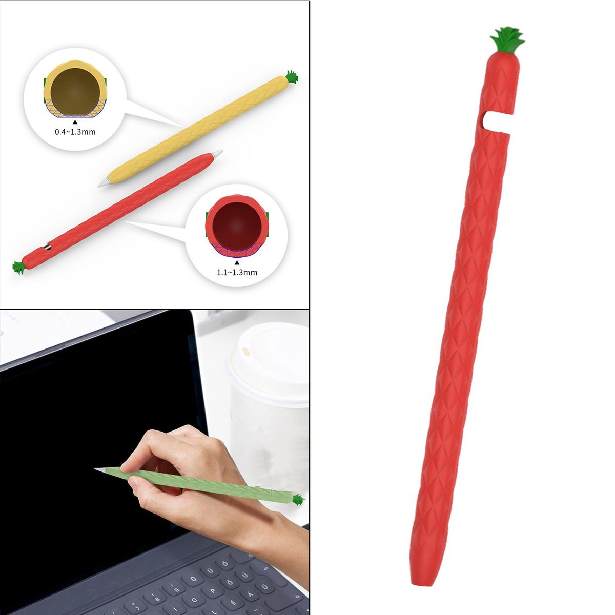 Smooth Grip Silicone Sleeve Holder Protective Case For  Red