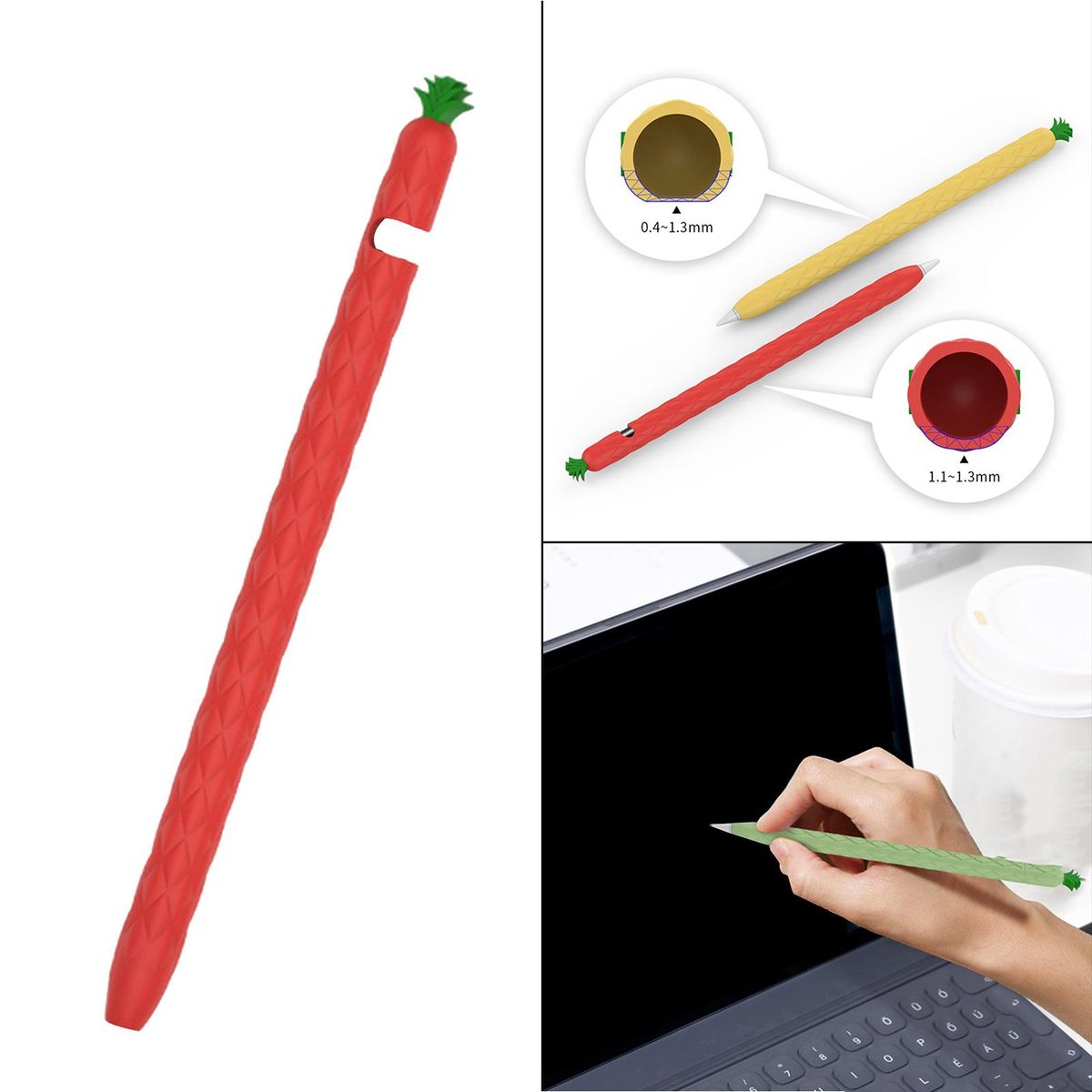 Smooth Grip Silicone Sleeve Holder Protective Case For  Red
