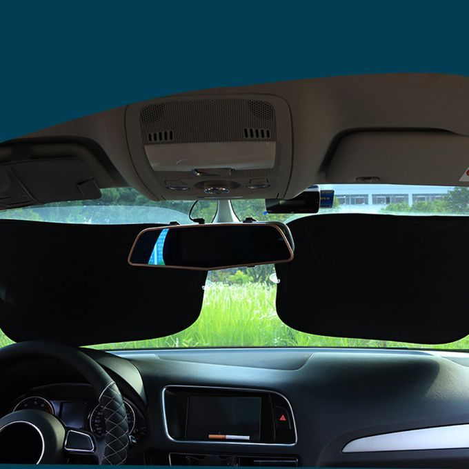 6Pcs Car Windshield Side Rear Window Sun Shade-Black Silver