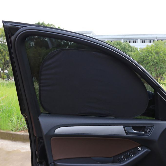 6Pcs Car Windshield Side Rear Window Sun Shade-Black Silver