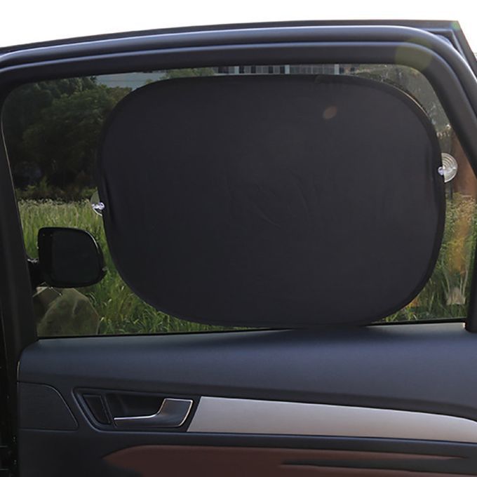 6Pcs Car Windshield Side Rear Window Sun Shade-Black Silver