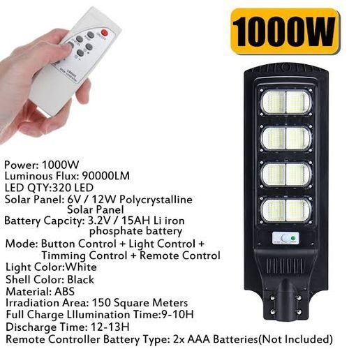 1000W Solar Street Light -1000 Watts - All In One   ( 5 Years Warranty)