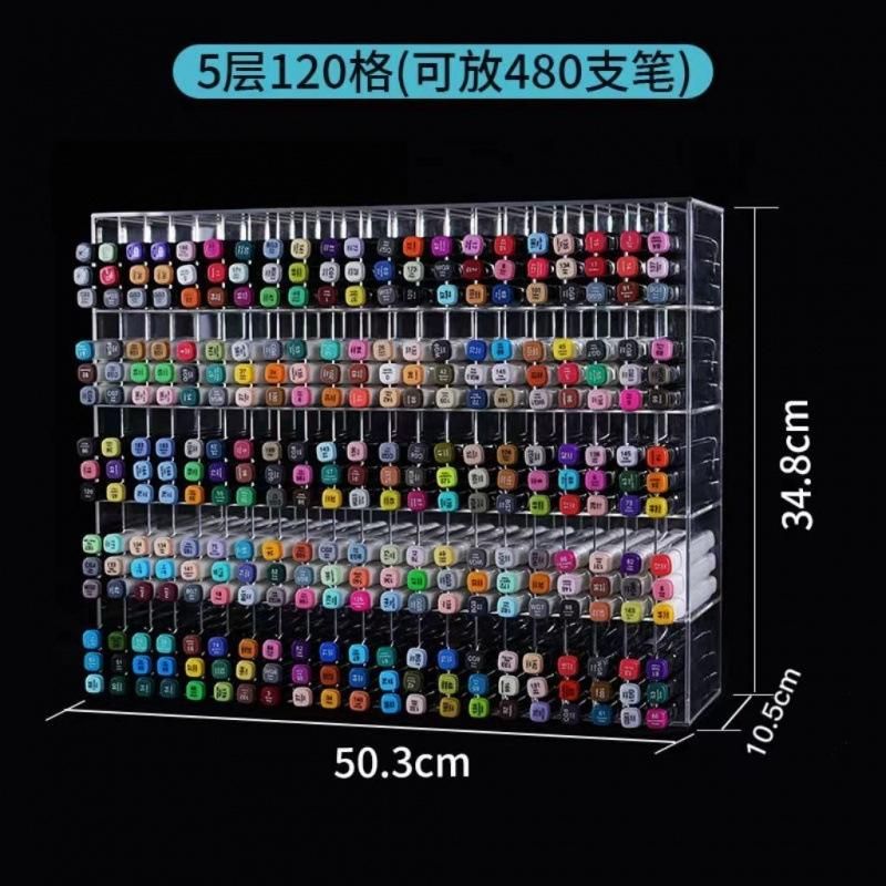 Marker Pen Storage Box Marker Pen Pen Holder Storage Rack Pen Watercolor Pen Pencil Sub-Format Acrylic Pen Holder Pen Holder Desktop