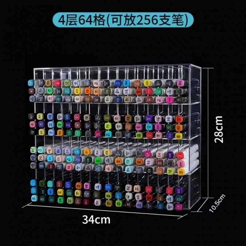 Marker Pen Storage Box Marker Pen Pen Holder Storage Rack Pen Watercolor Pen Pencil Sub-Format Acrylic Pen Holder Pen Holder Desktop