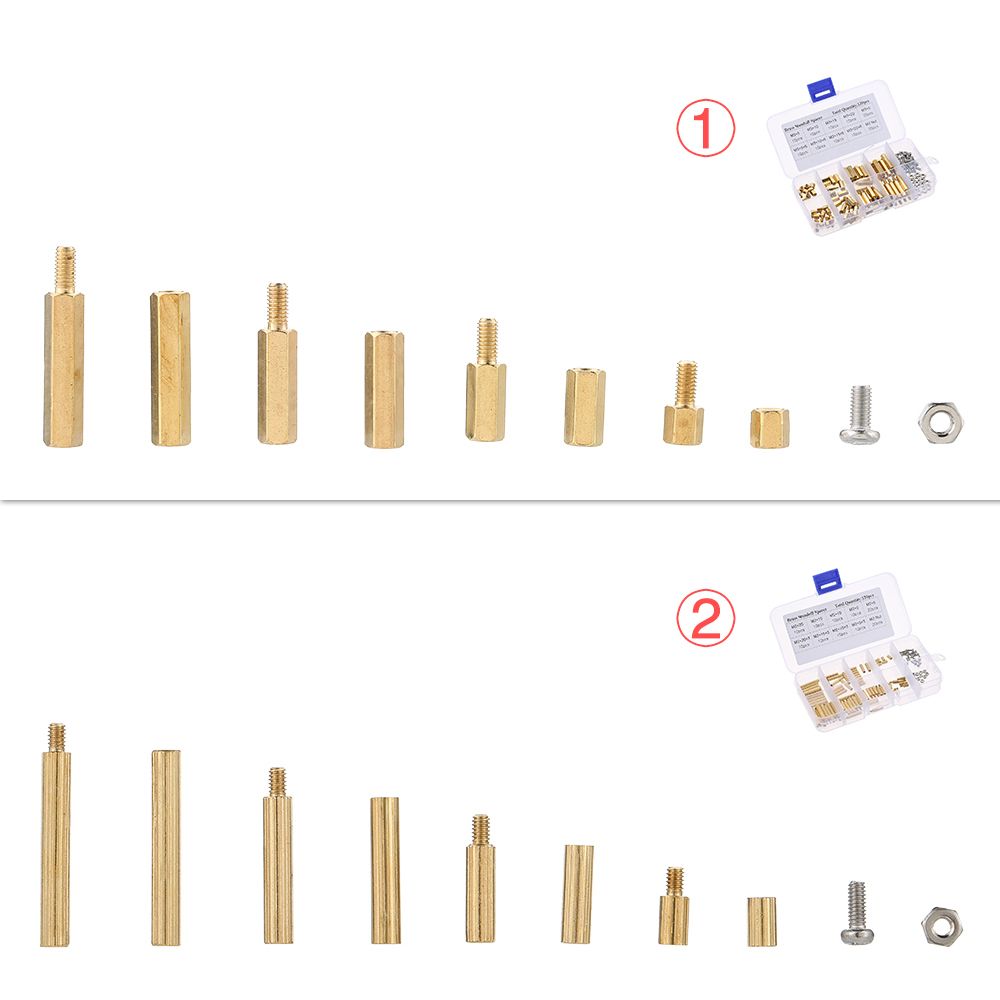 Spacing M3/M2 Screw Cylindrical Brass Threaded Pillar PCB