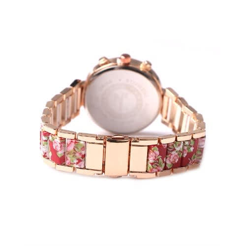 Ladies Fashion Print Watch - Red