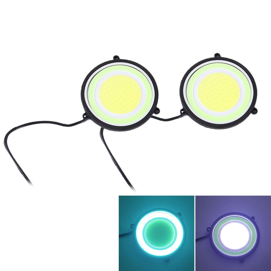 2 PCS DC 12V 10W 6000K Circular Car Daytime Running Lamp