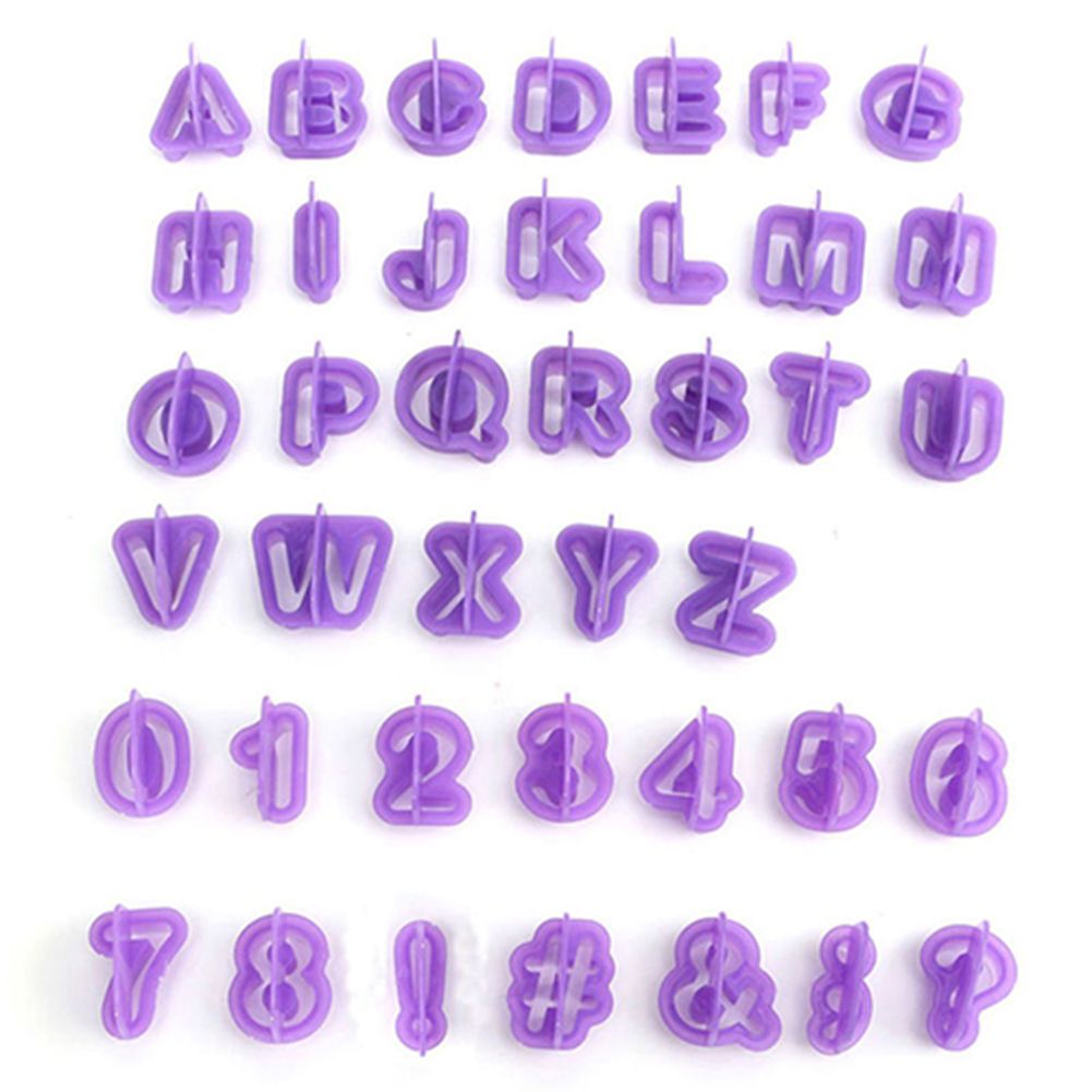 40 Pcs Icing Cutter Mold Alphabet Letter Fondant Cake DIY-