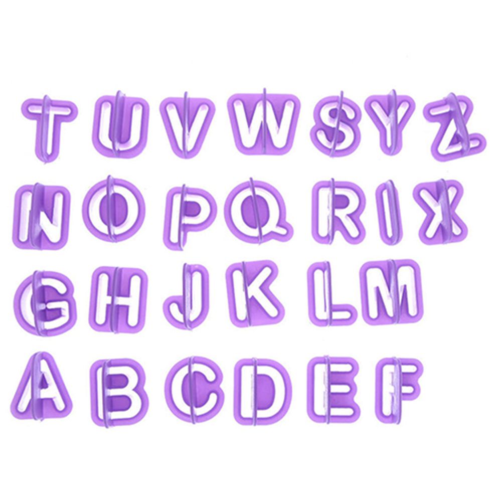 40 Pcs Icing Cutter Mold Alphabet Letter Fondant Cake DIY-