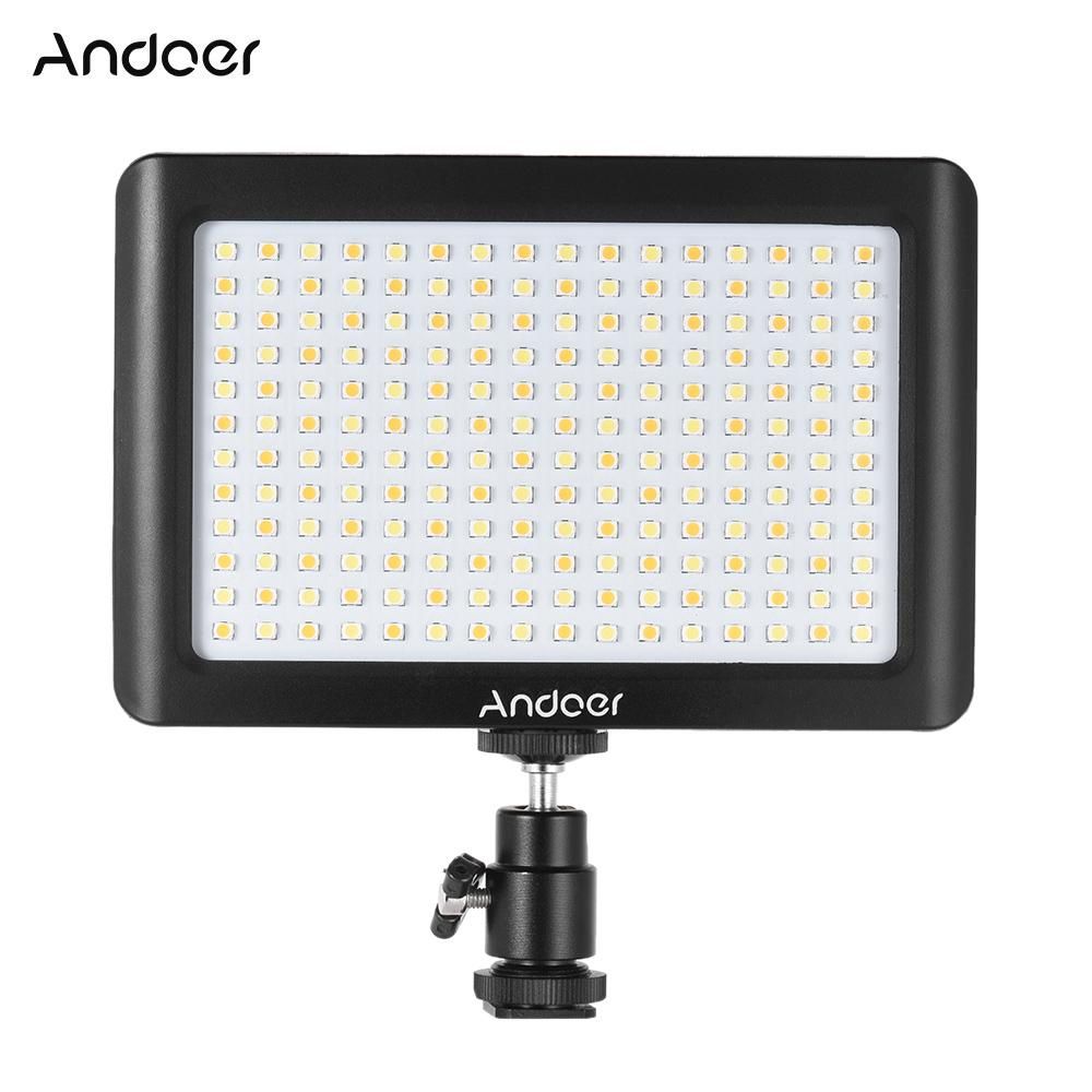 Andoer Mini Portable Dimmable Studio Video Photography LED Light Panel Lamp 3200K/6000K 192pcs Beads for Canon Nikon DSLR Camera DV Camcorder