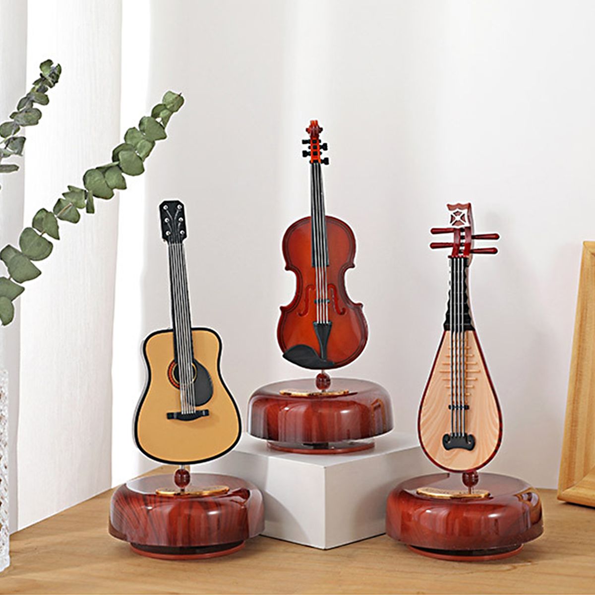 Electric Guitar Music Box Classical Wind Up Musicbox