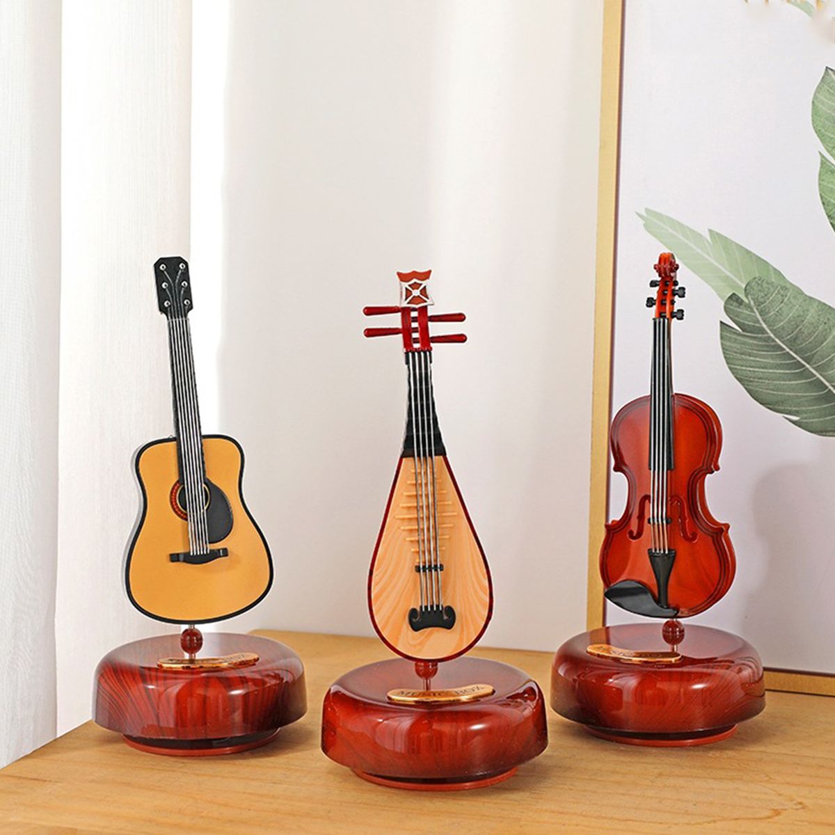 Electric Guitar Music Box Classical Wind Up Musicbox