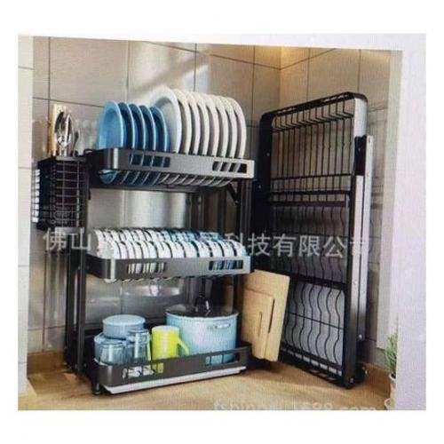 3 Layers Stainless Steel Over Sink Kitchen Stand Plate Rack