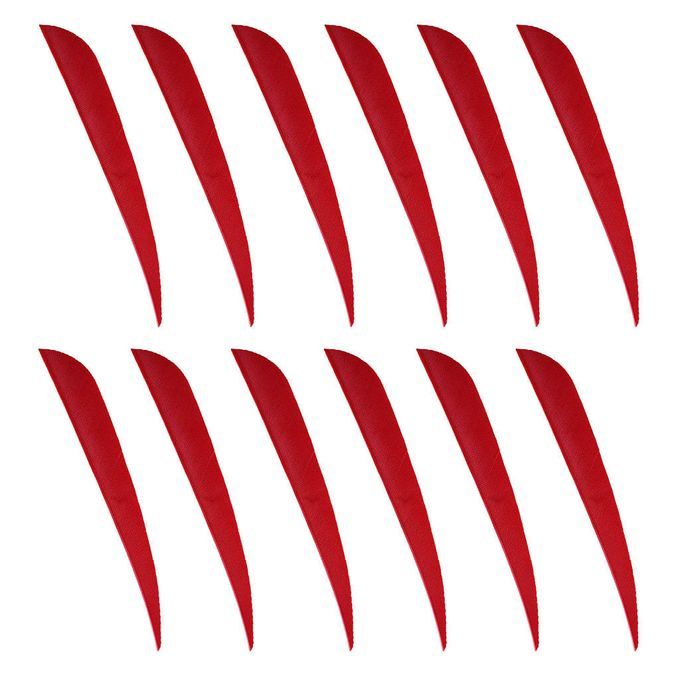 12pcs 3inch Archery Arrows Turkey Provides Fletching Wings Red Red