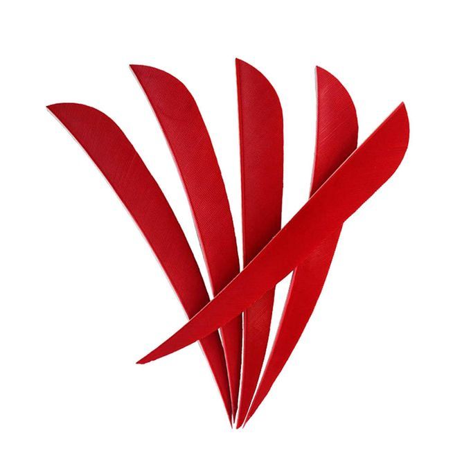 12pcs 3inch Archery Arrows Turkey Provides Fletching Wings Red Red