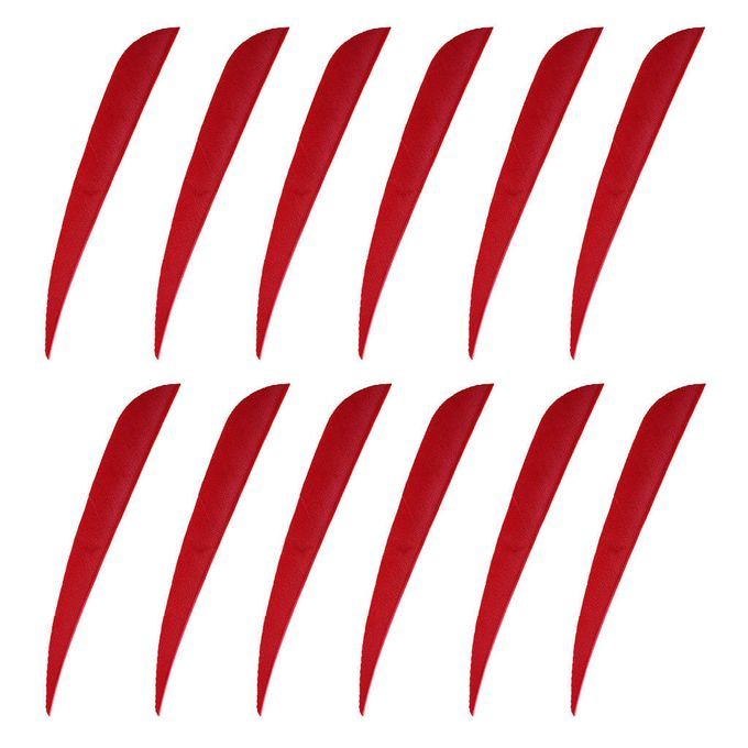 12pcs 3inch Archery Arrows Turkey Provides Fletching Wings Red Red